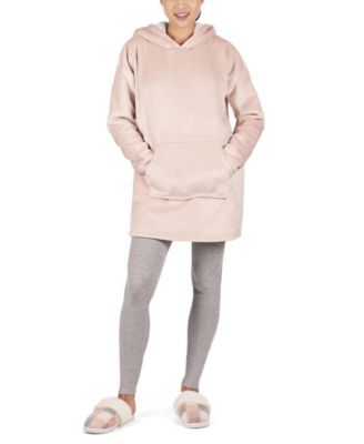 Women's Sherpa-Lined Velour Hooded Lounger