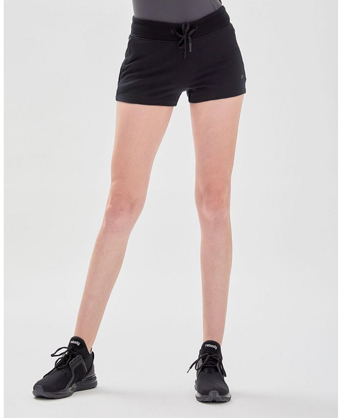 City Zip French Terry Shorts for Women - Black - XSmall