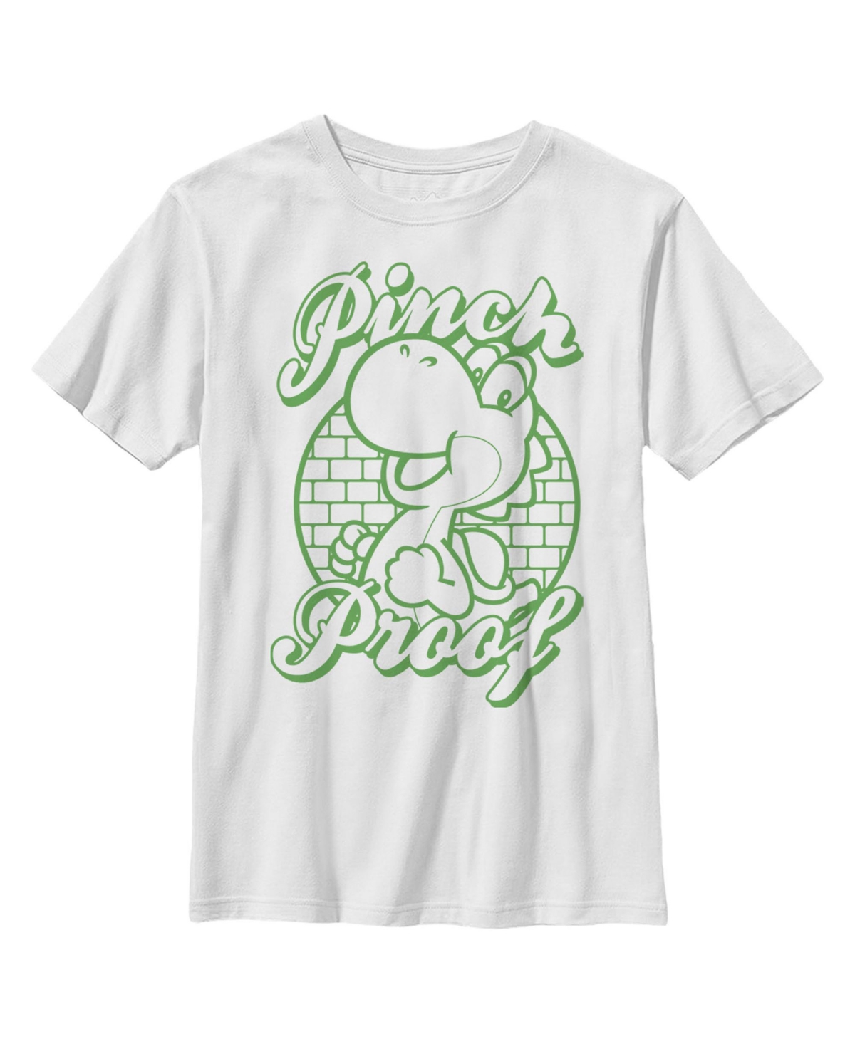 Nintendo Kids' Boy's  Yoshi Pinch Proof Child T-shirt In White
