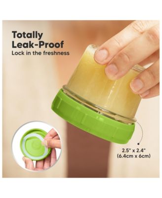 12pk Prep Baby Food Storage Containers, 4 oz Leak-Proof, BPA Free Glass Baby Food Jars for Feeding
