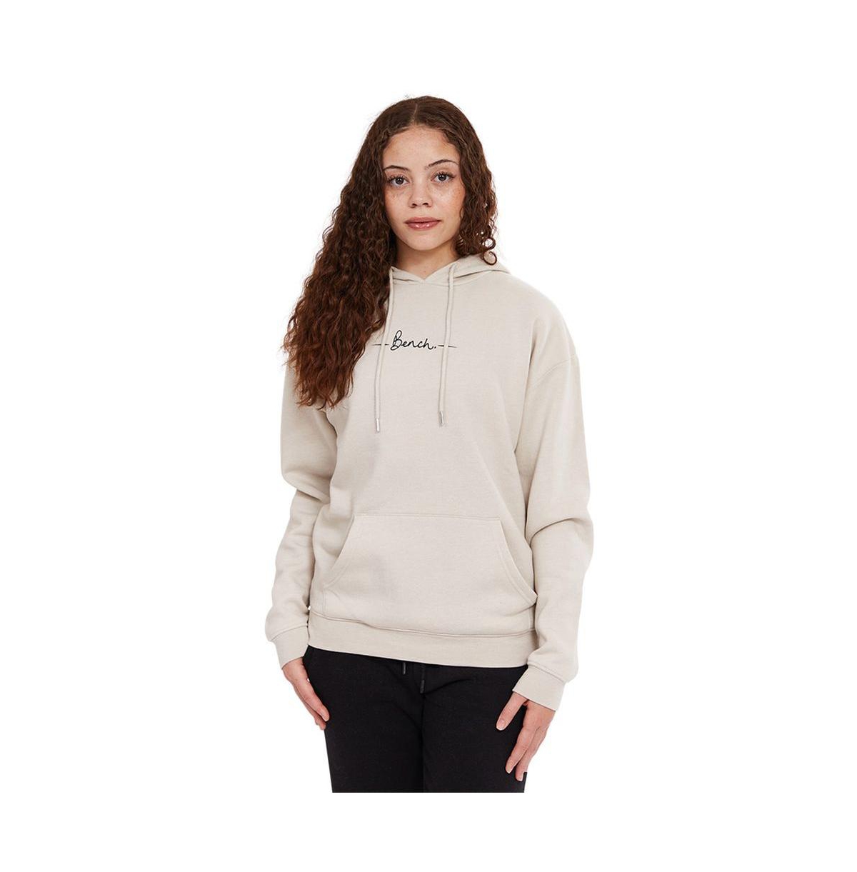  Bench Laya womens hoodie stone with small script logo at chest