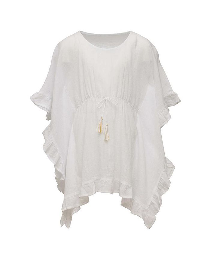 Snapper Rock Toddler, Child Girls White Frilled Cover Up - Macy's