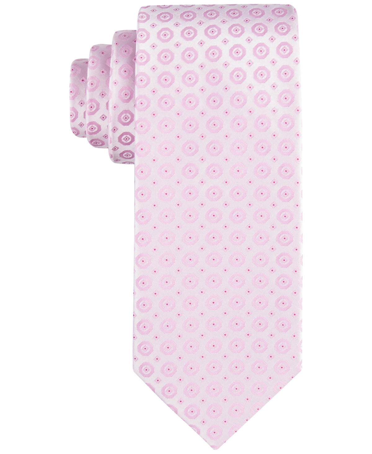 Calvin Klein Men's Hex-dot Medallion Tie In Pink