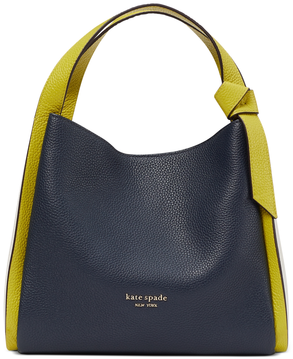 KATE SPADE KNOTT COLORBLOCKED LEATHER MEDIUM CROSSBODY TOTE