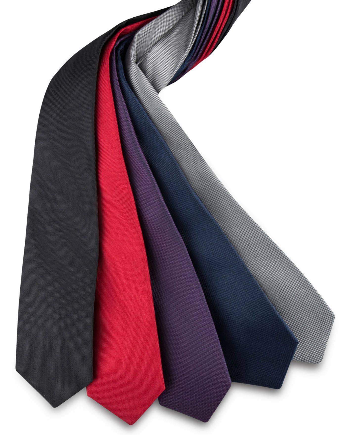 Мужской галстук Calvin Klein Silver-Spun Solid Tie, цвет: Чёрный — фото 5