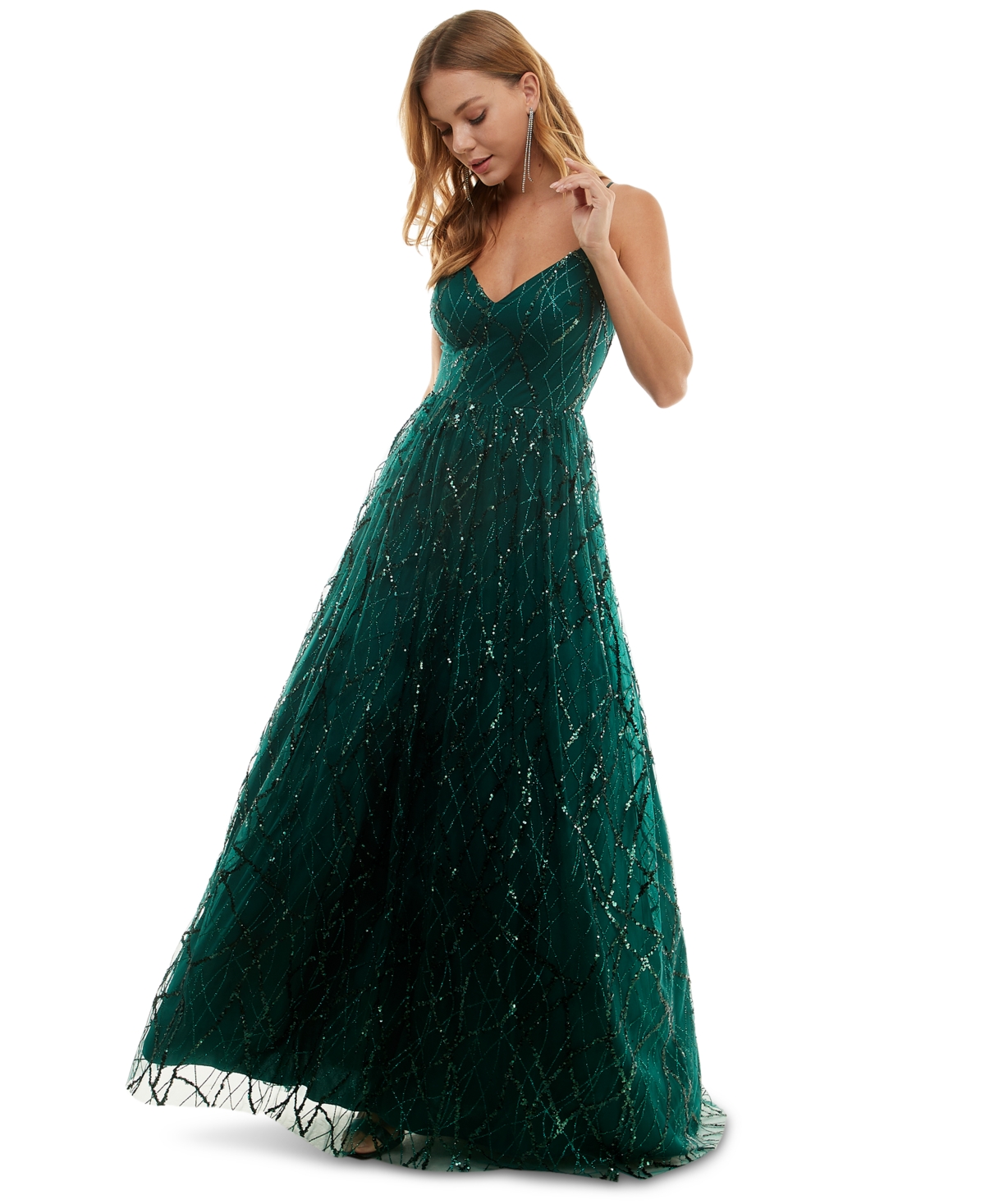 Lace Dress Macy's Emerald Green Cocktail Dress City Studios