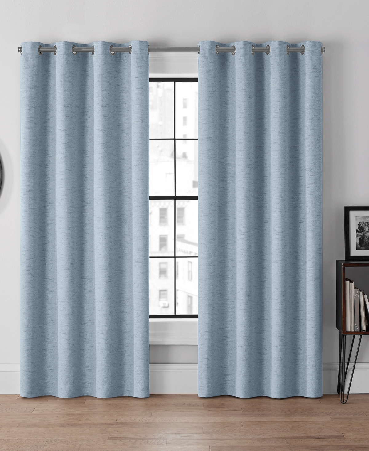 Lawson Arm Hammer Odor Neutralizing Blackout Grommet Curtain Panel, 63" x 50" - Blue