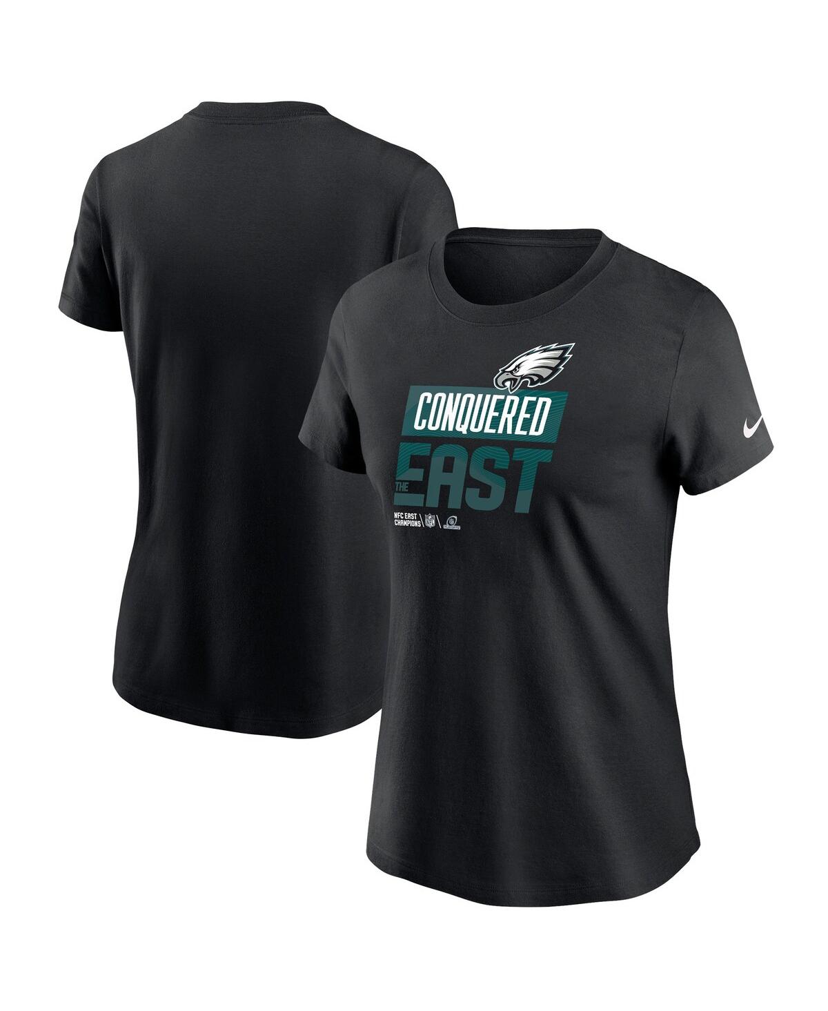 Women's NikePhiladelphia Eagles 2022 Nfc East Division Champions Locker Room Trophy Collection T-shirt - Black