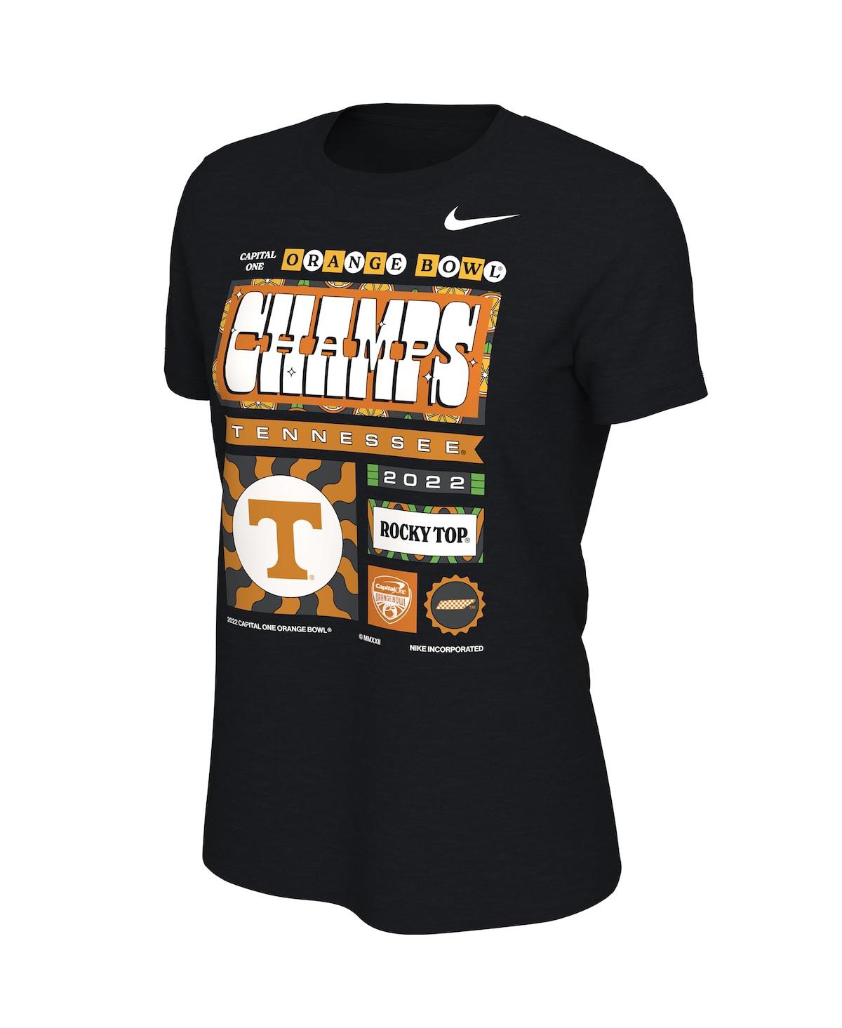 Nike Women's  Black Tennessee Volunteers 2022 Orange Bowl Champions Locker Room T-shirt In Black