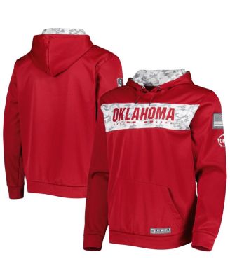 Men's Crimson Oklahoma Sooners OHT Military-Inspired Appreciation Team Color Pullover Hoodie