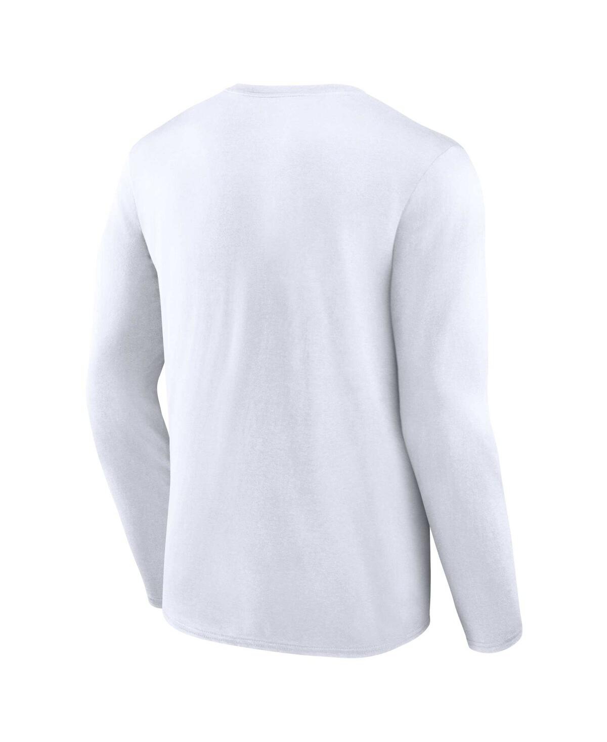 Fanatics Branded White New York Mets Pressbox Long Sleeve T-shirt In White
