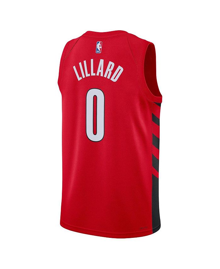 Jordan Men's Damian Lillard Red Portland Trail Blazers 2022/23 ...