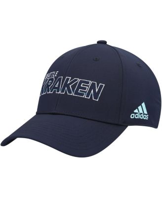 Men's Adidas Navy Seattle Kraken Circle Logo Flex Hat Size: Medium/Large