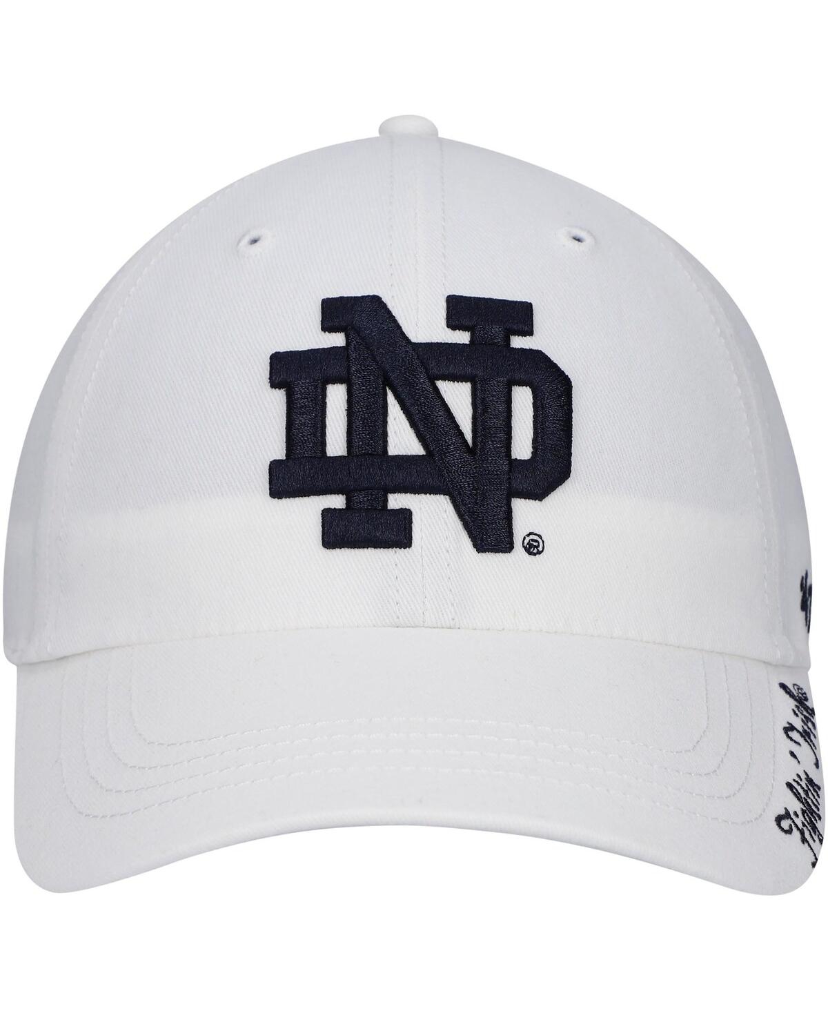 Women's '47 BrandNotre Dame Fighting Irish Miata Clean Up Logo Adjustable Hat - White