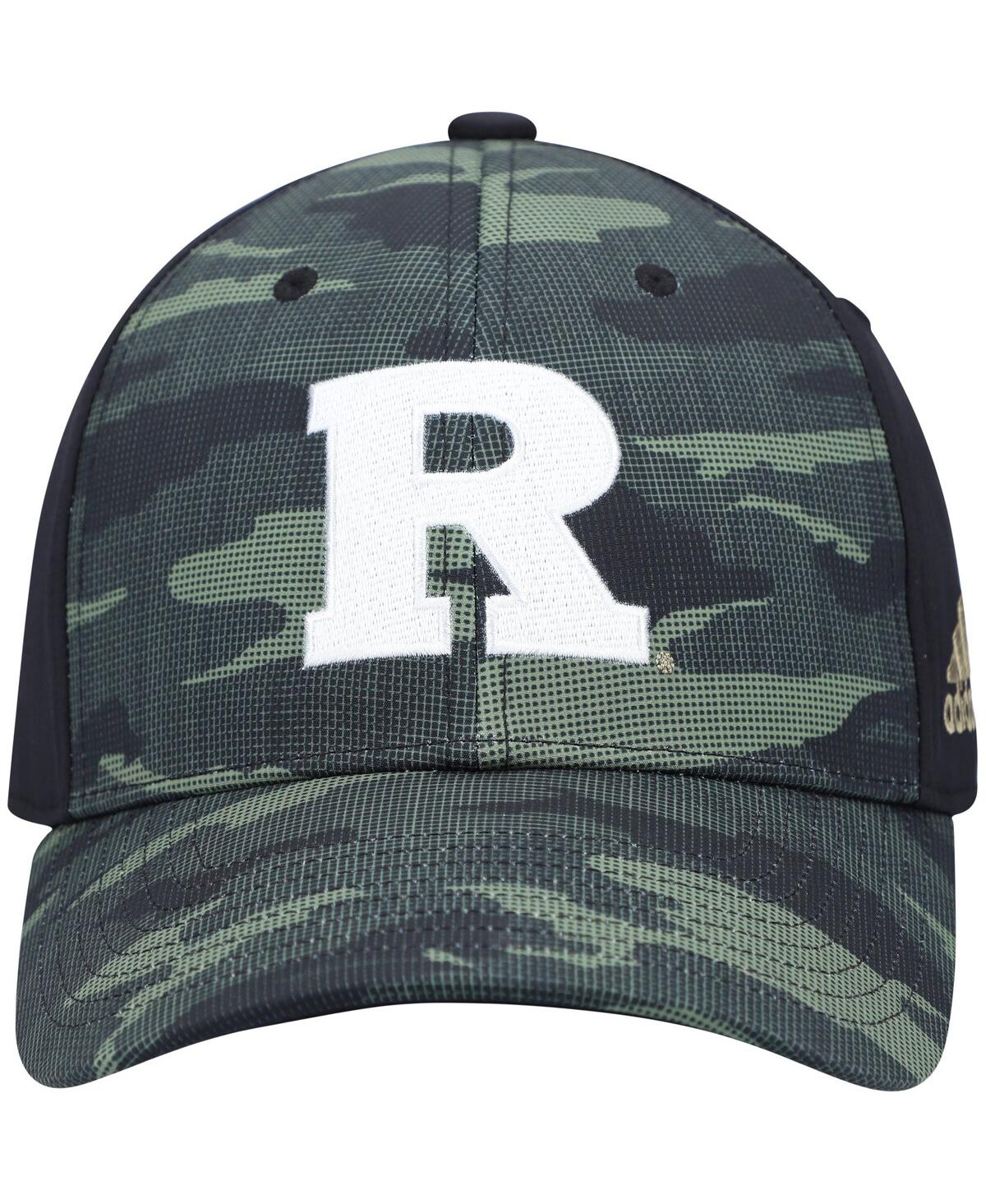 Shop Adidas Originals Men's Adidas Camo Rutgers Scarlet Knights Military-inspired Appreciation Flex Hat