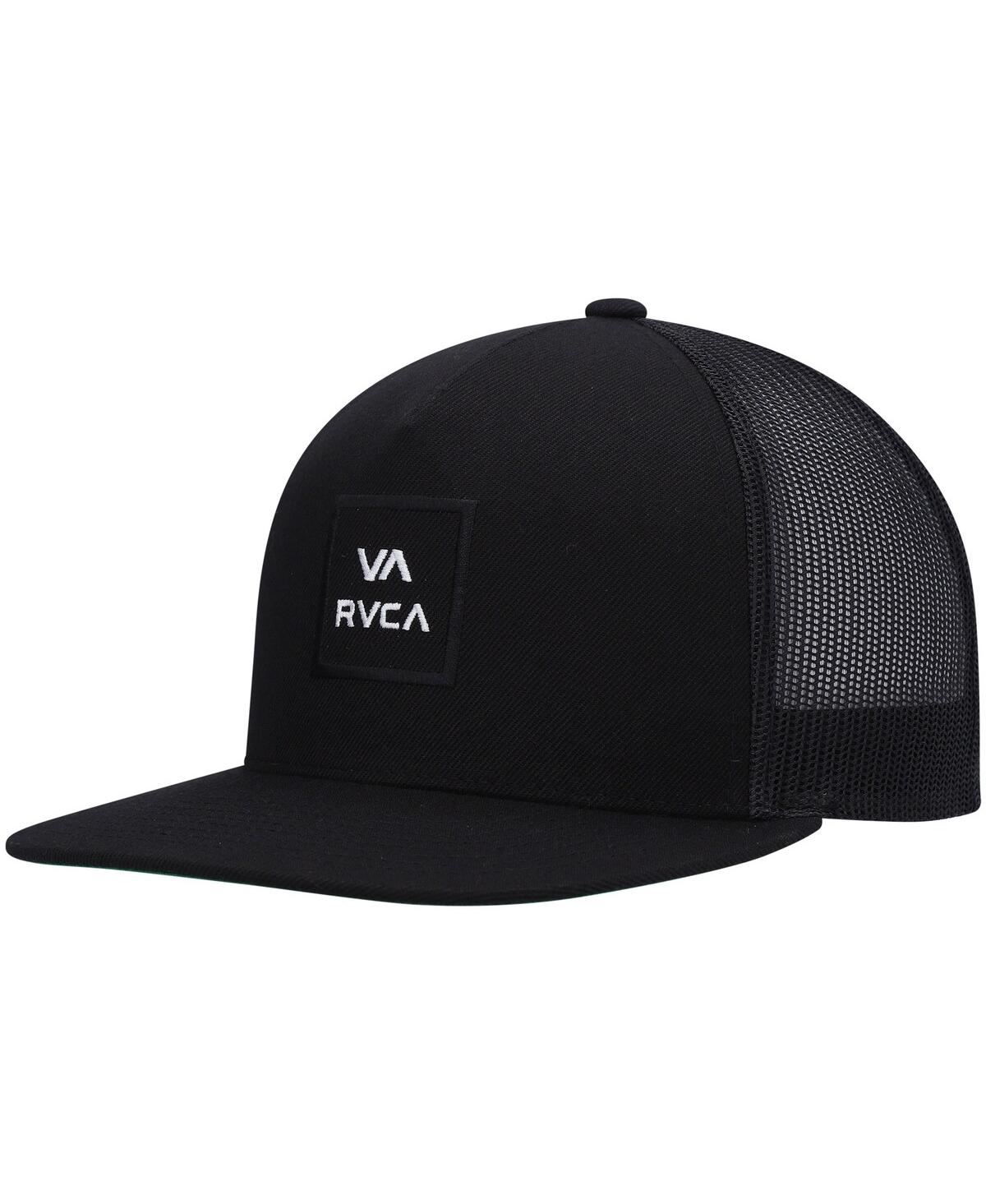 Rvca Men's  Black All The Way Tech Trucker Snapback Hat