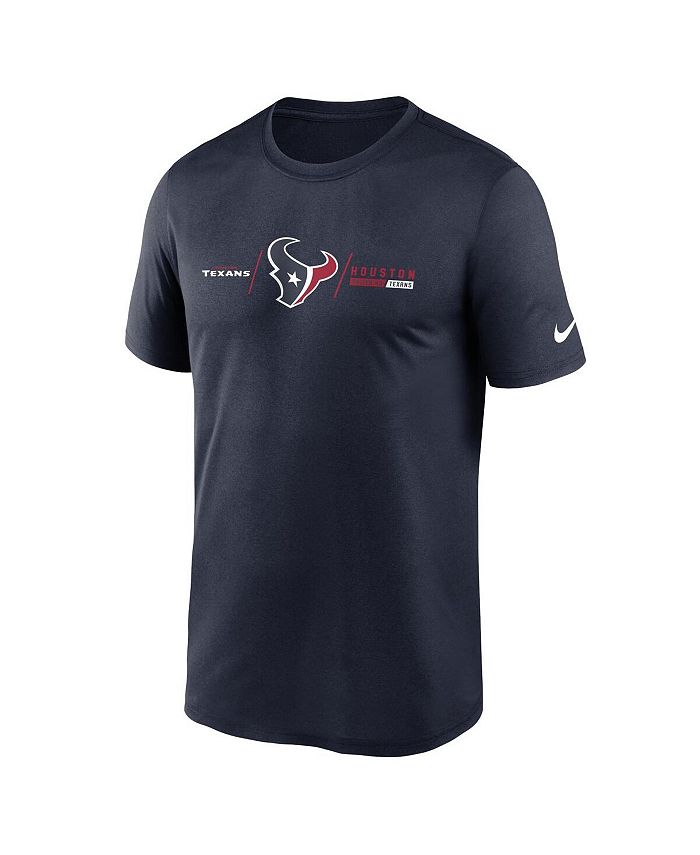 Nike Men's Navy Houston Texans Horizontal Lockup Legend T-shirt - Macy's