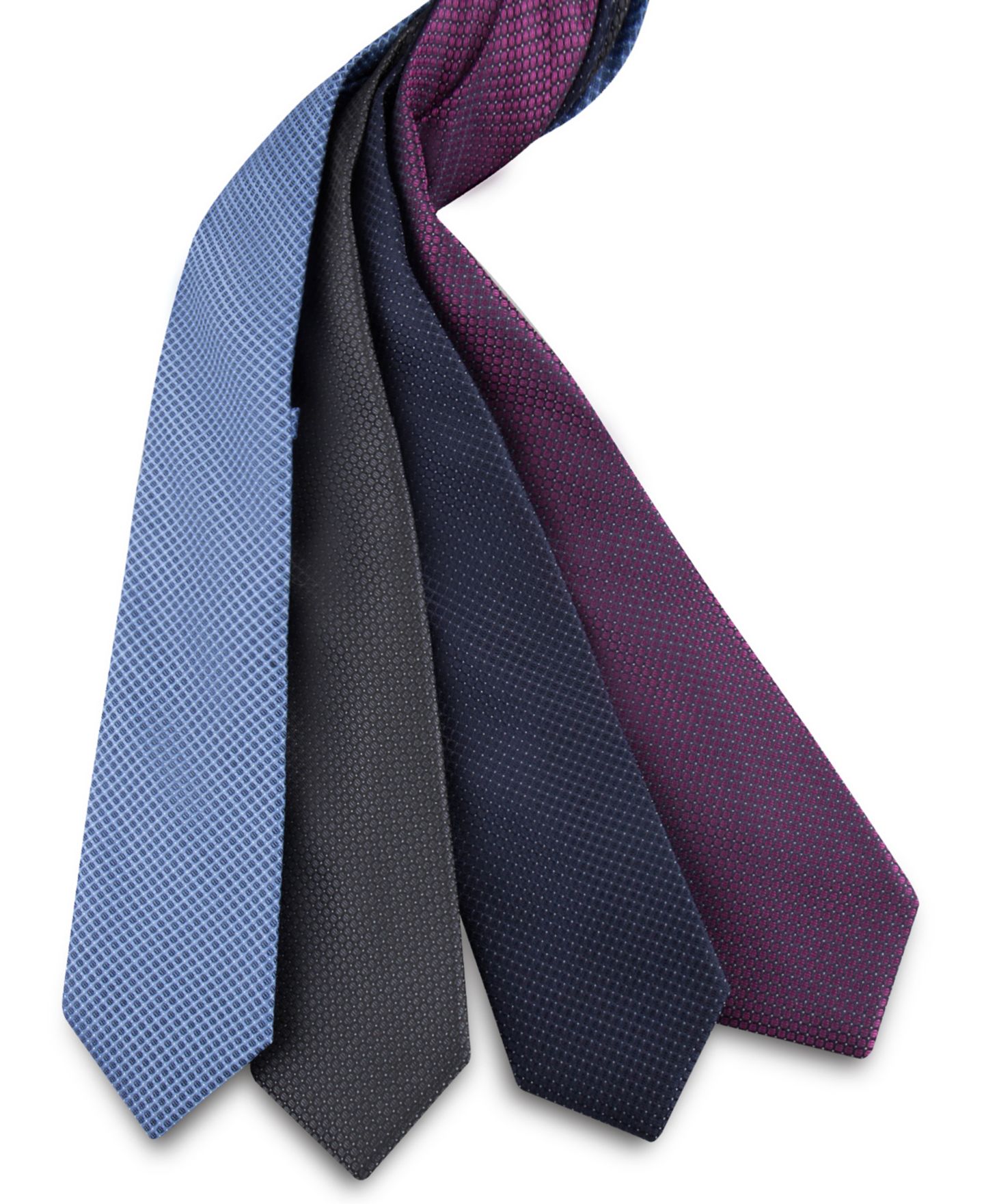 Мужские галстуки Calvin Klein Steel Micro-Dot Solid Tie, цвет: Ягодный — фото 5