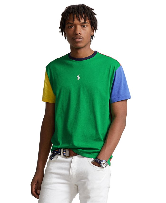 Polo Ralph Lauren Men's Classic-Fit Color-Blocked Jersey T-Shirt - Macy's
