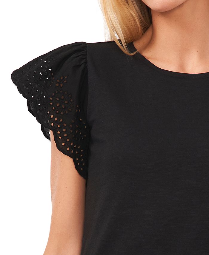 Mae Knit Eyelet Top