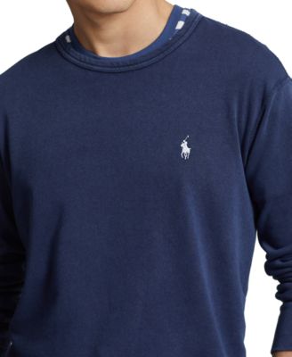 スウェット・トレーナー Polo Ralph Lauren Blue Cotton Sweatshirt Polo Ralph Lauren Men's Cotton Terry Crewneck Sweatshirt