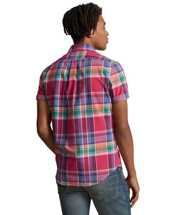 Polo Ralph Lauren Men's ClassicFit Plaid Oxford Shirt Macy's