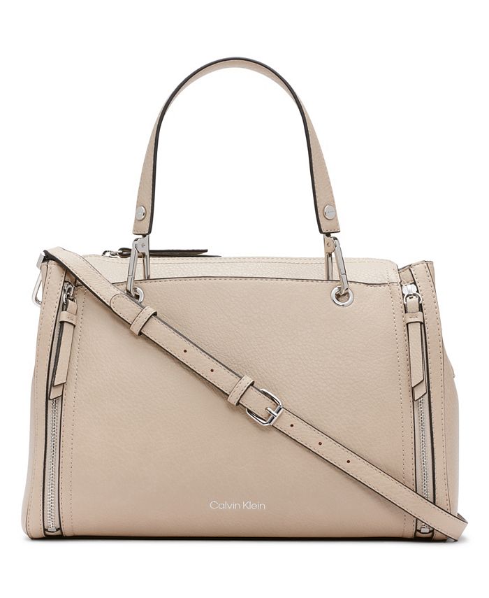 Portier rollen kwartaal Calvin Klein Garnet Triple Compartment Top Zipper Satchel & Reviews -  Handbags & Accessories - Macy's