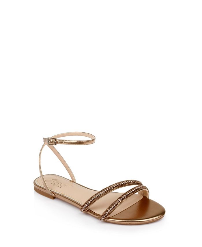 Jewel Badgley Mischka Women s Roslyn Flat Evening Sandals Macy s