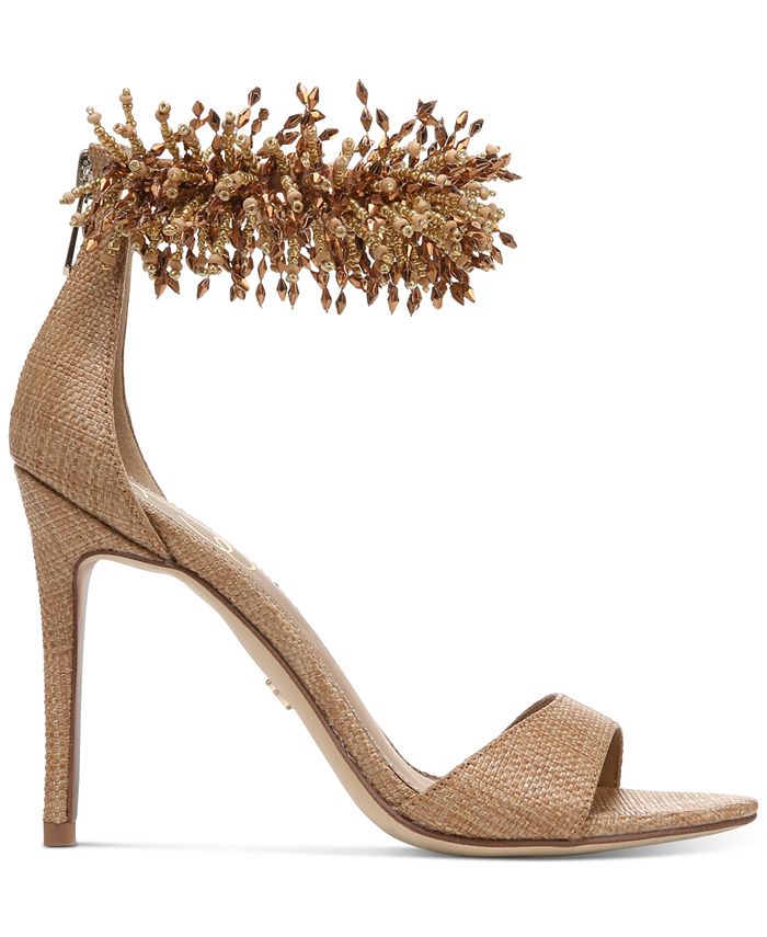 Sam Edelman Gillie Beaded AnkleStrap Dress Sandals & Reviews Sandals