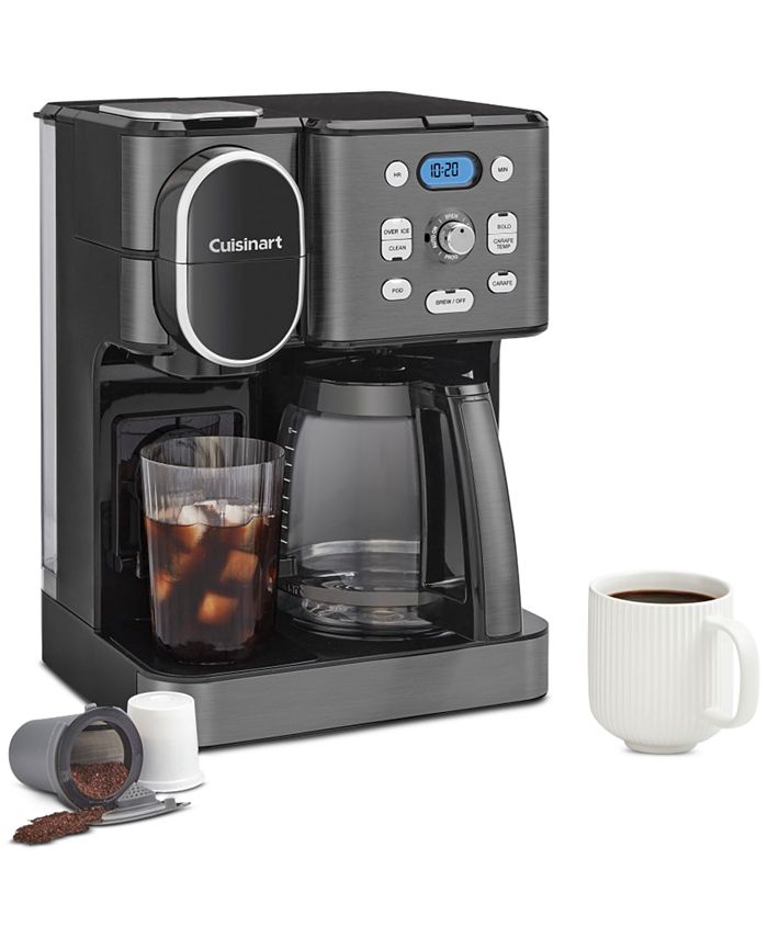 Cuisinart SS-16W 2-IN-1 Center Combo Brewer Coffee Maker White Bundle with  2 YR CPS Enhanced Protection Pack