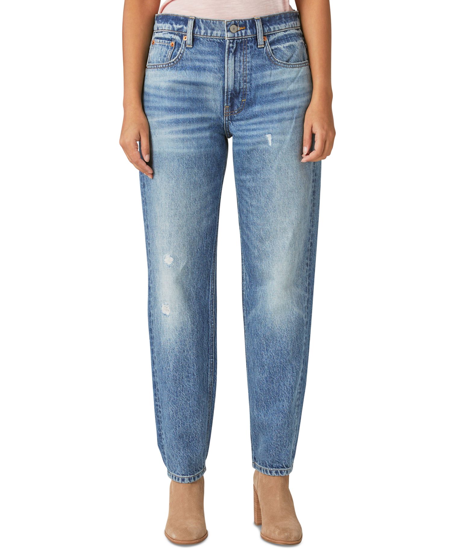 Women's Mid-Rise Relaxed-Leg Boy Jeans
