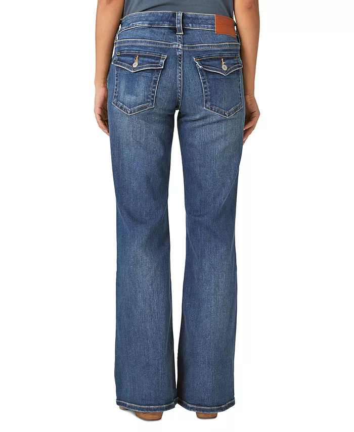 Women's Low Rise Flap-Pocket Flared Jeans - thumbnail 2