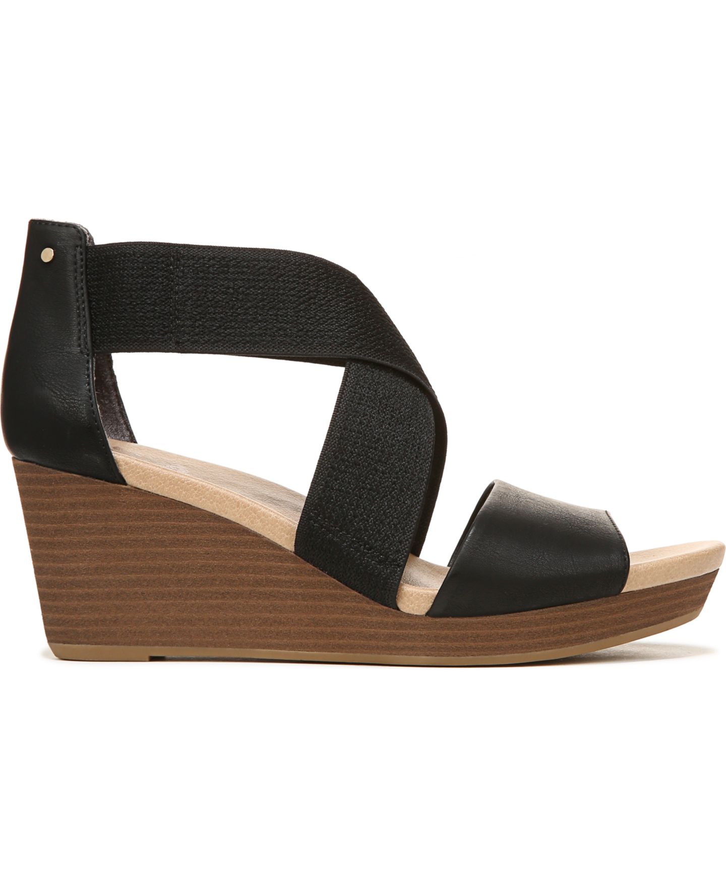 Женские сандалии Dr. Scholl's Barton-Band Wedge, цвет: Чёрная искусственная кожа — фото 2