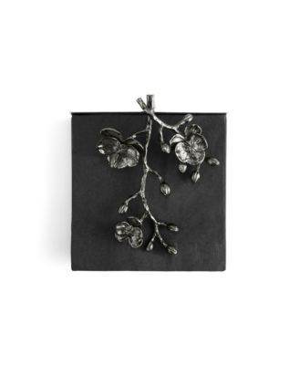 Black Orchid Dinner Napkin Holder