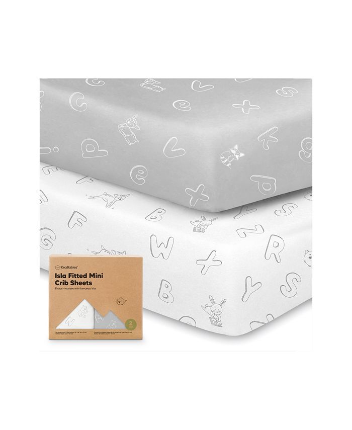 KeaBabies 2 Pack Mini Crib Sheets Pack and Play Sheets Fitted