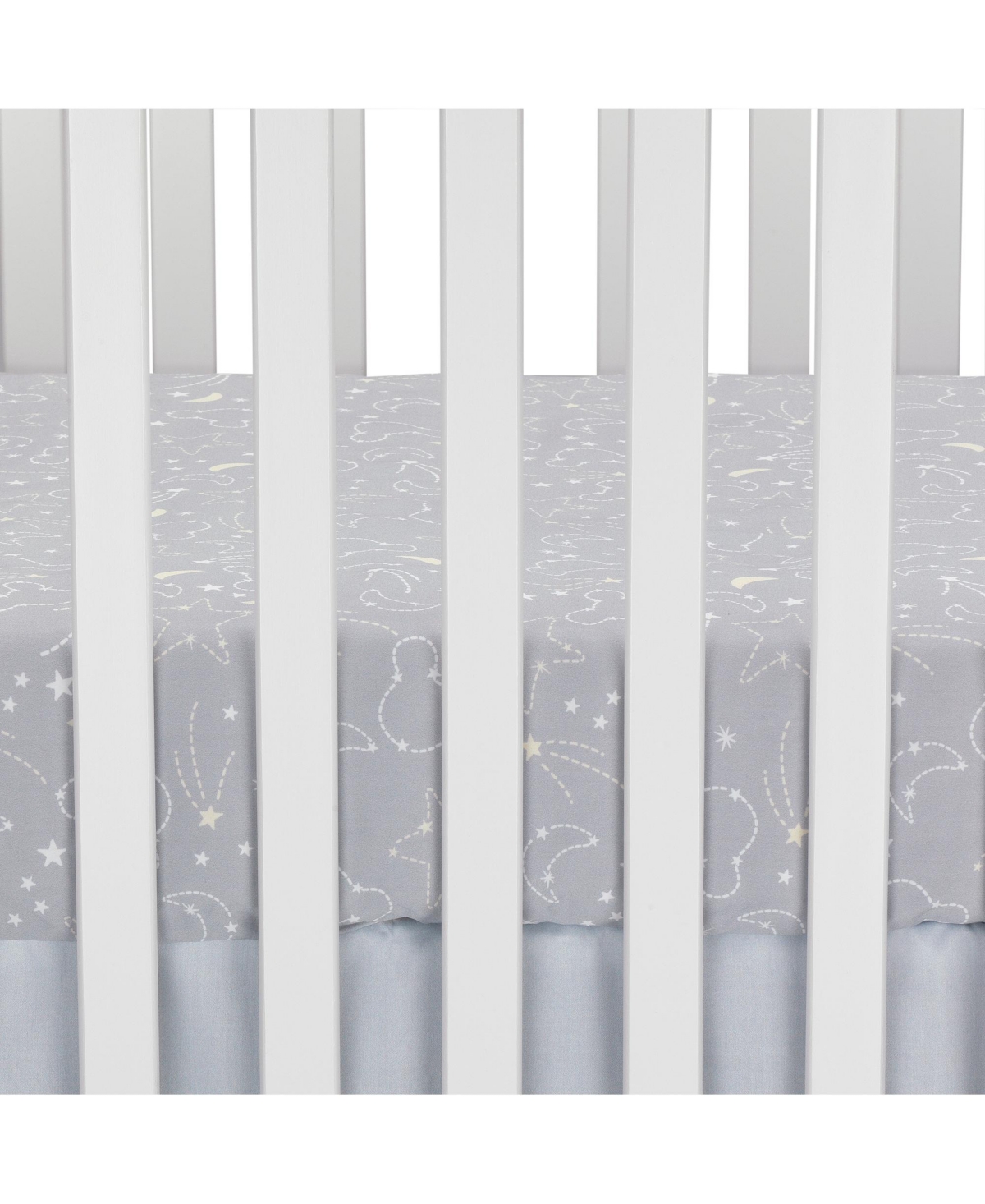 Lambs & Ivy Baby Disney Mickey Mouse Gray/Yellow Celestial Fitted Crib Sheet by