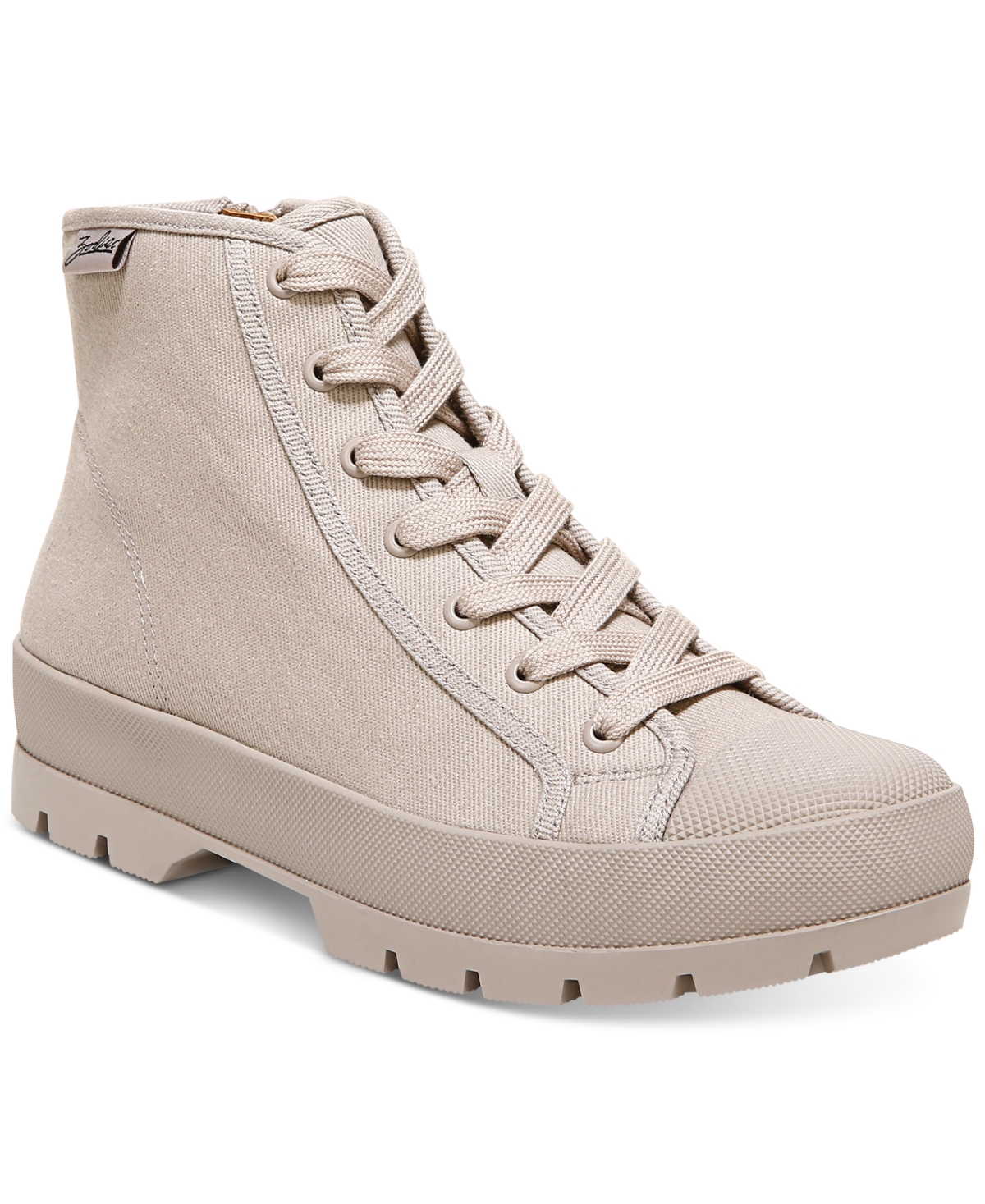 Zodiac Women's Ludlow Bootie High Top Lace-up Sneakers In Fog Twill Canvas
