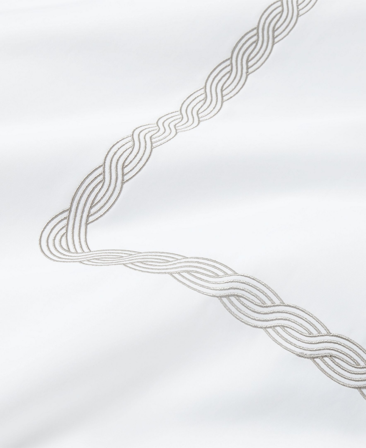 Shop Ralph Lauren Spencer Cable Embroidery Duvet Cover, King In Grey