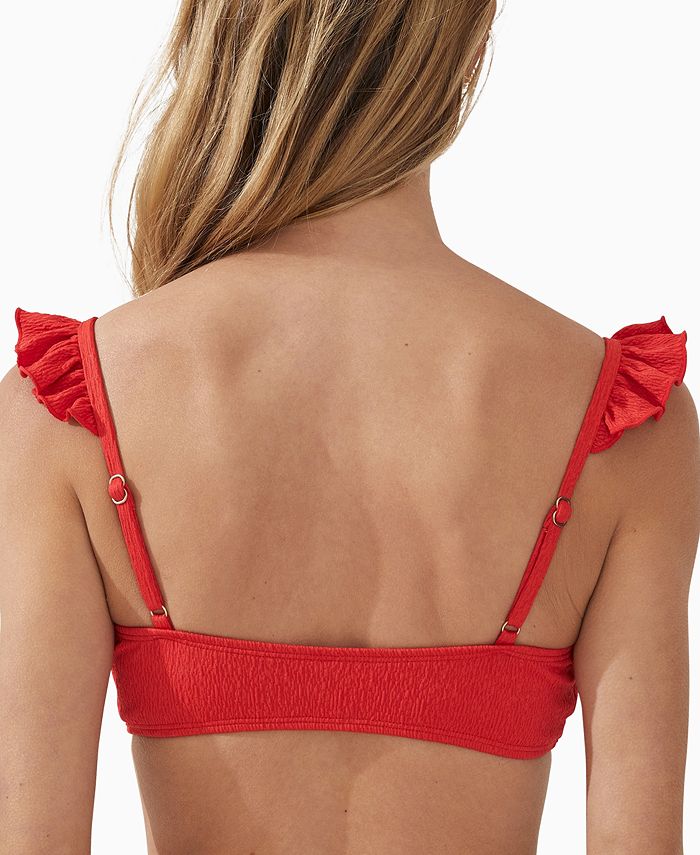 COTTON ON Women's Scoop Neck FrillStrap Bikini Top Macy's