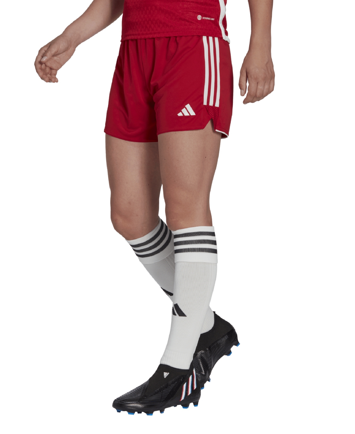 Adidas Originals Women's Tiro 23 League Soccer Shorts In Team Power Red,white