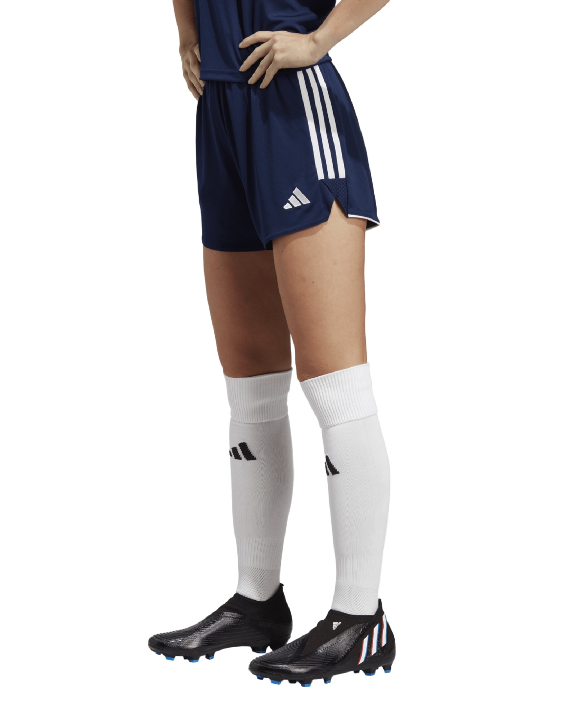 Adidas Originals Women's Tiro 23 League Soccer Shorts In Team Navy Blue,white
