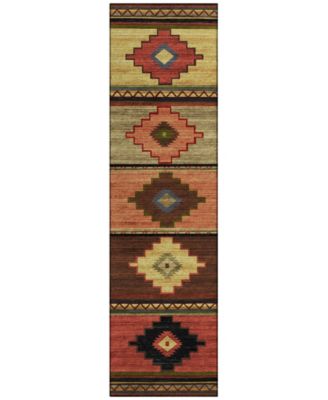 Phoenix Washable PH1 2'3" x 7'6" Runner Area Rug