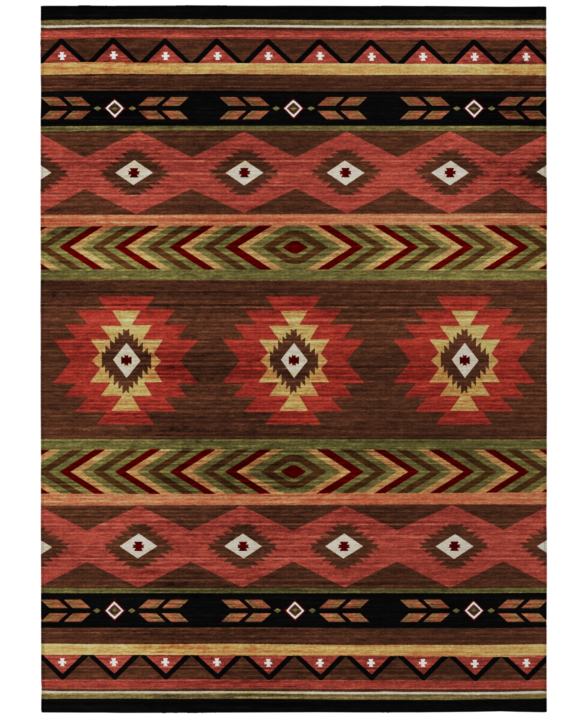 D Style Havasu Hvu3 5' X 7'6" Area Rug In Chocolate