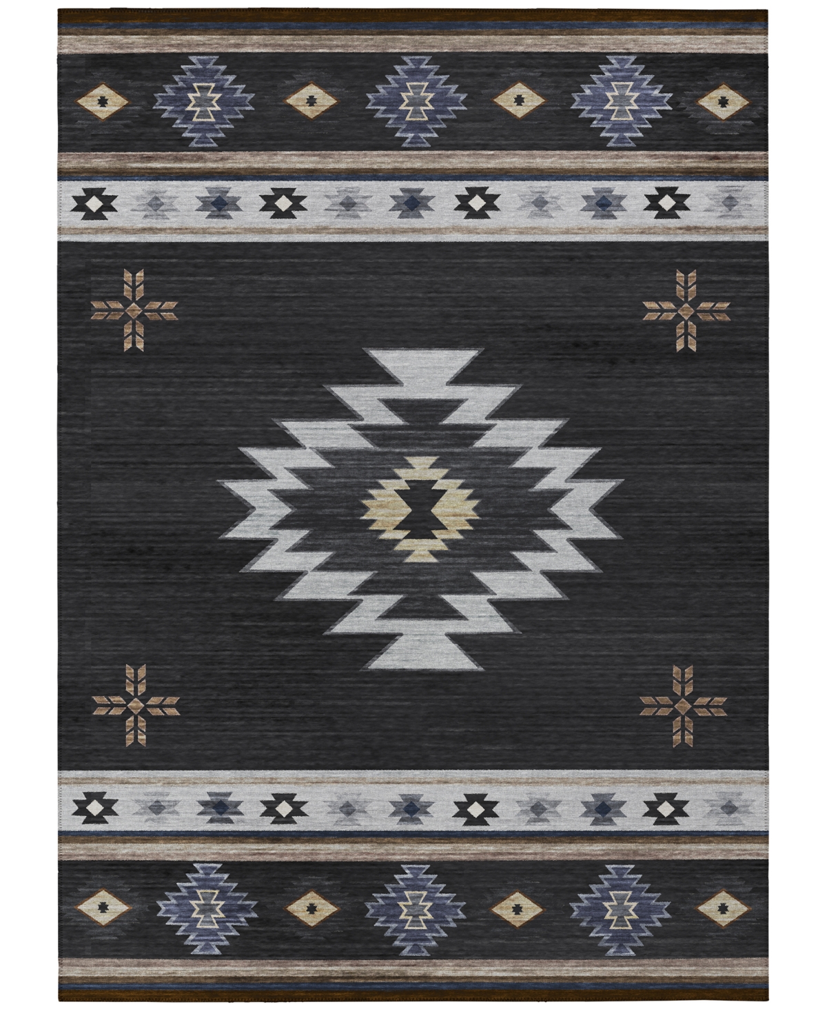 D Style Phoenix Ph4 8' X 10' Area Rug In Black
