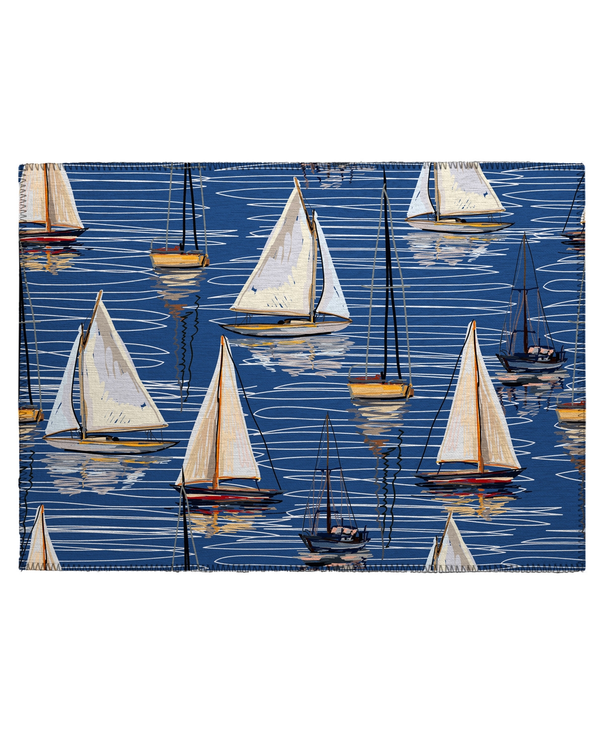D Style Harbor Ha8 1'8" X 2'6" Area Rug In Navy