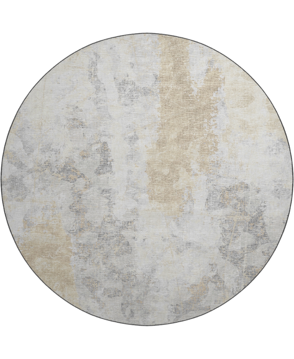 D Style Camberly Cm3 8' X 8' Round Area Rug In Ivory