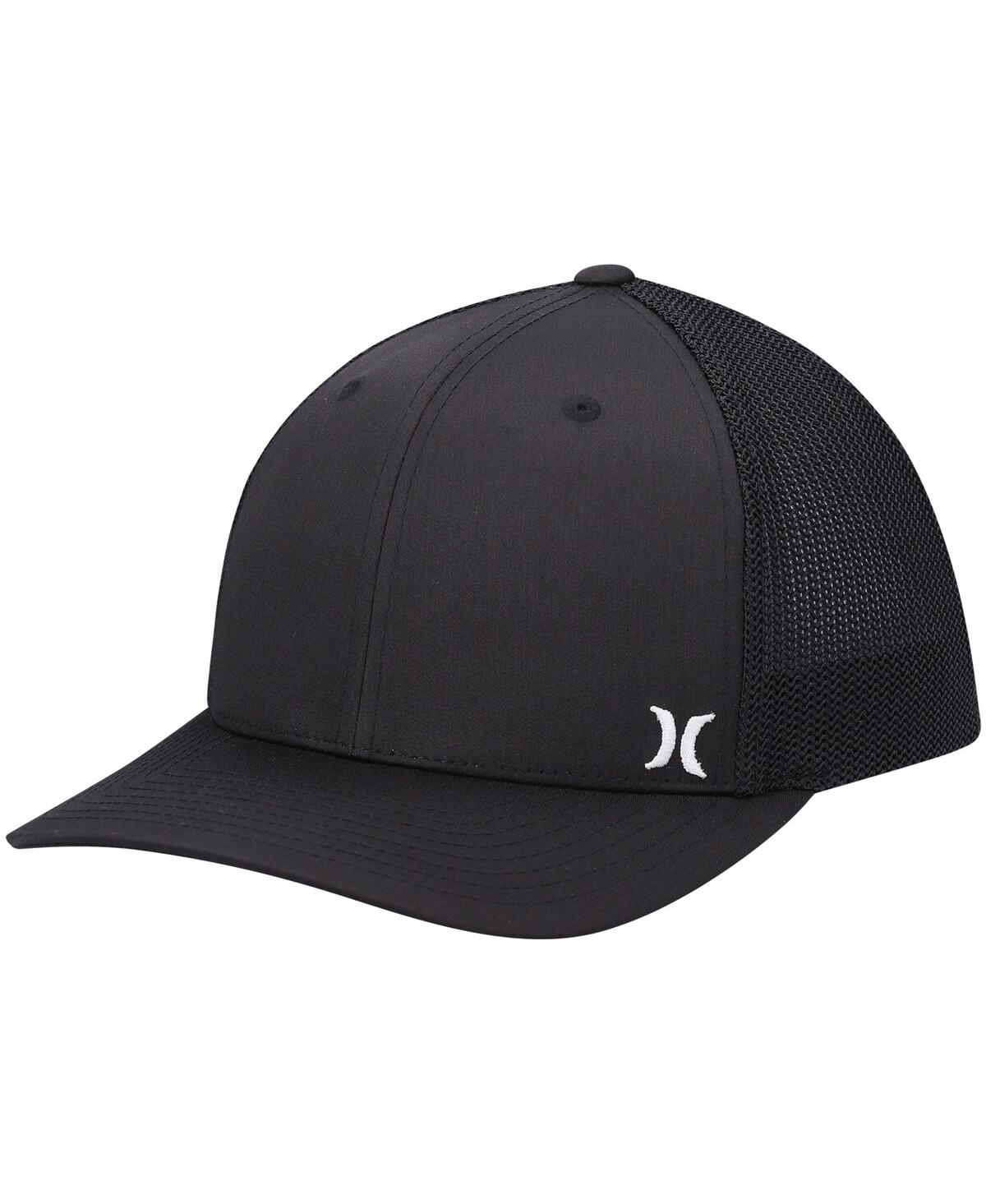 Shop Hurley Men's  Black Mini Icon Trucker Flex Fit Hat