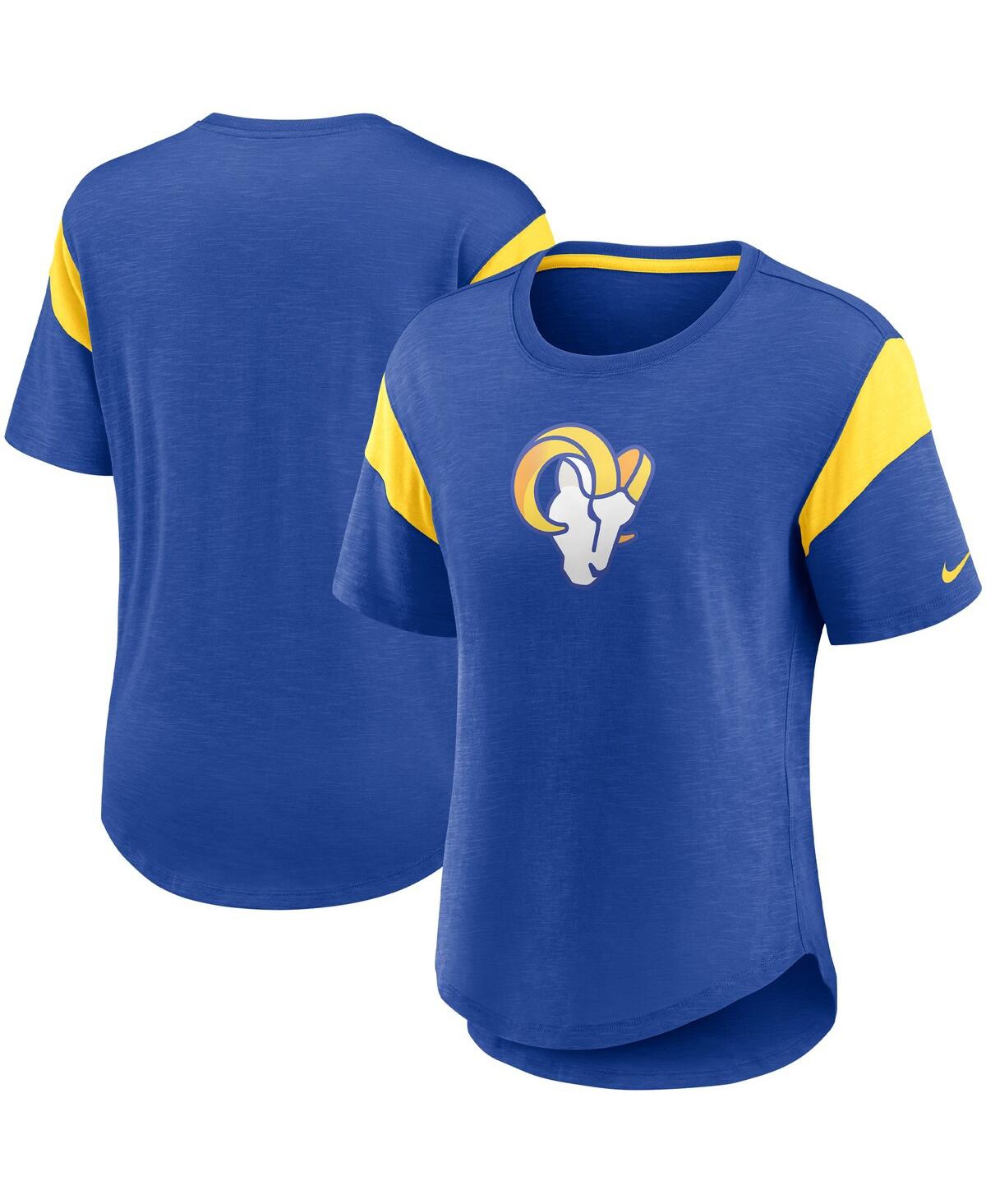 Nike Women's Fashion Prime Logo (nfl Los Angeles Rams) T-shirt In Heather Royal