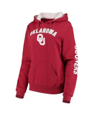 Women's Crimson Oklahoma Sooners Loud and Proud Pullover Hoodie