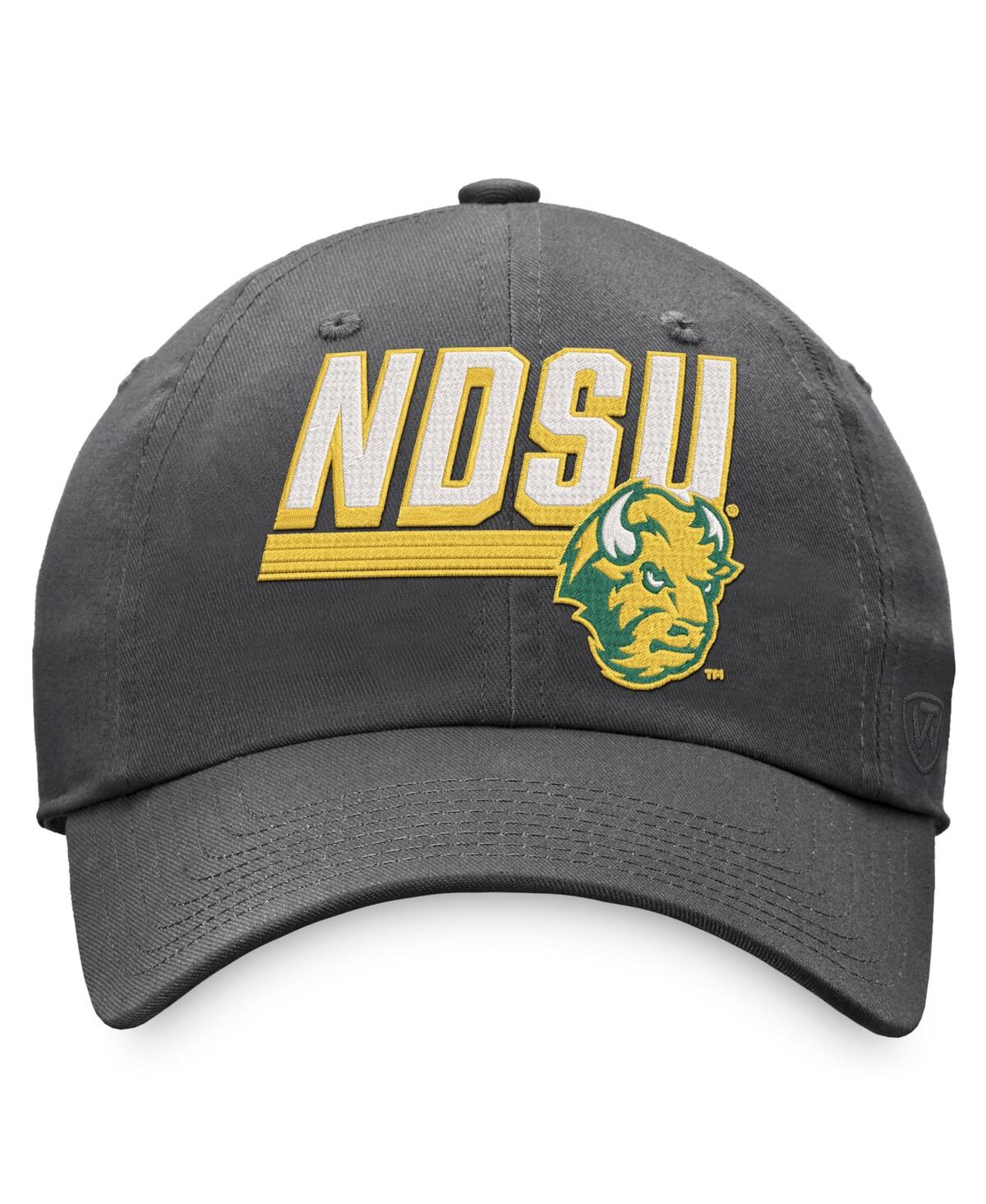 Top Of The World Charcoal Ndsu Bison Slice Adjustable Hat In Charcoal